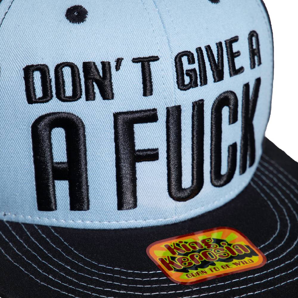 Queen Kerosin Flat Brim Cap «Don't Give A Fuck» Sonderangebot