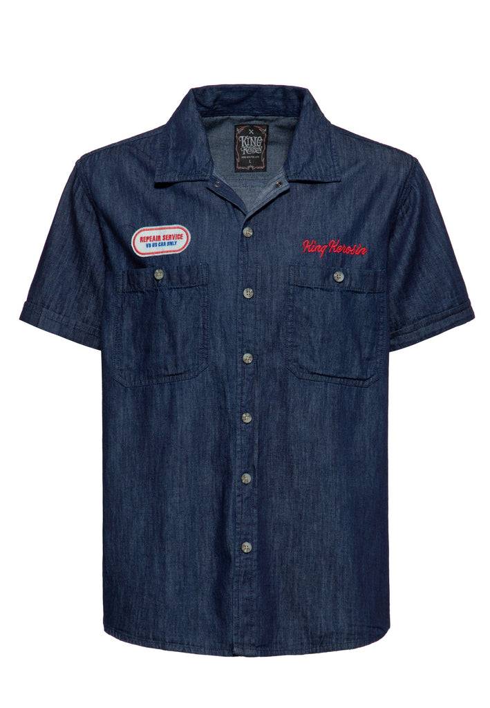 Queen Kerosin Workwear Hemd «Speed Kings» Preisnachlass