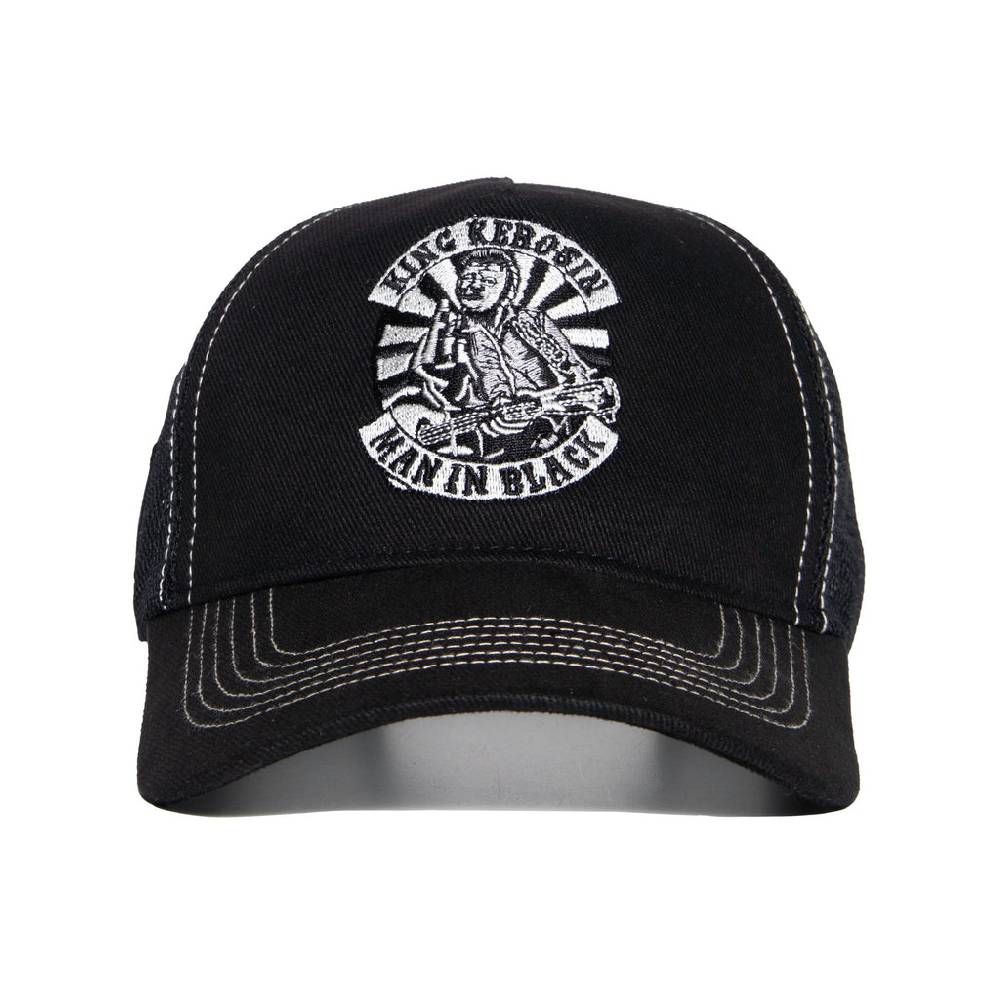 Queen Kerosin Trucker Cap «Man in Black» Heißer Verkauf