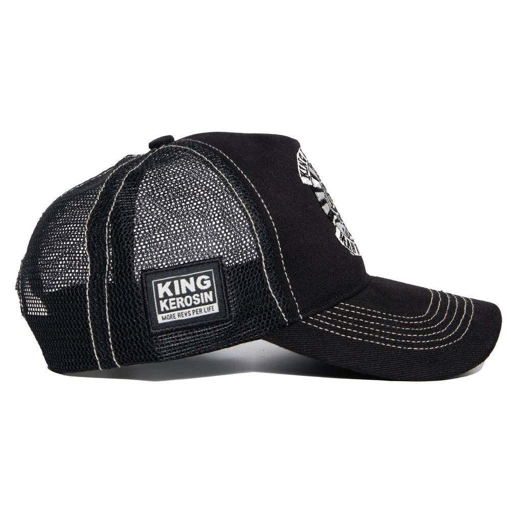Queen Kerosin Trucker Cap «Man in Black» Heißer Verkauf