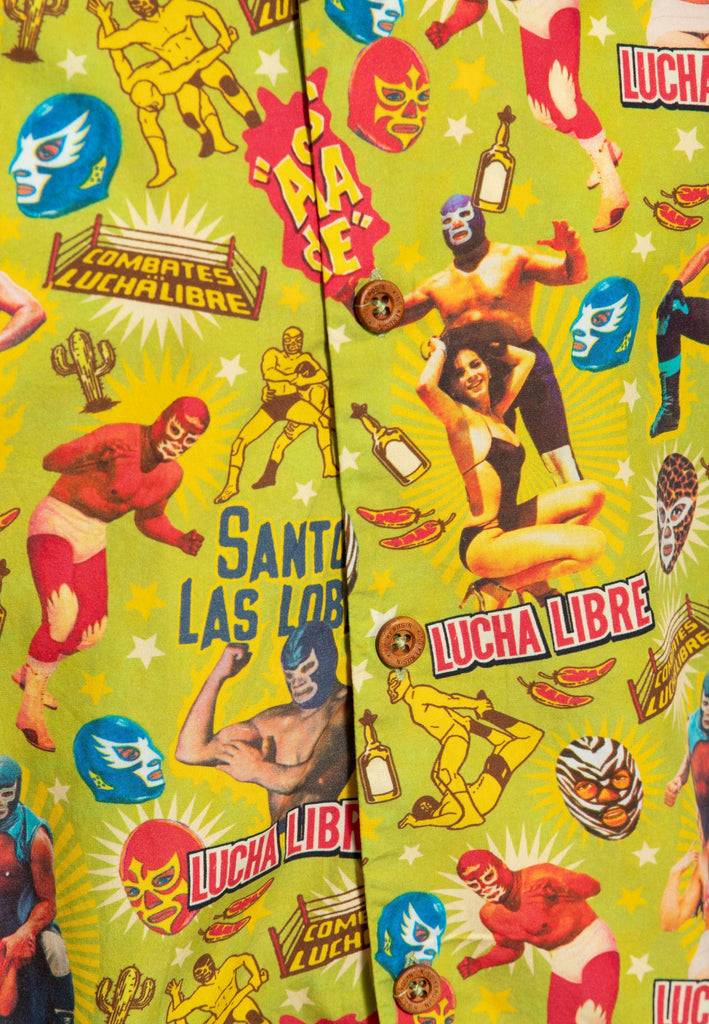 Queen Kerosin Hawaiihemd «Lucha Libre» Saisonale Angebote