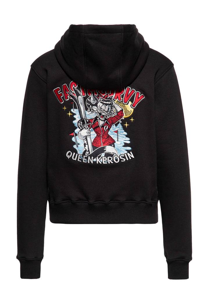 Queen Kerosin Kapuzensweatjacke «Fast & Curvy» Riesige Ersparnisse