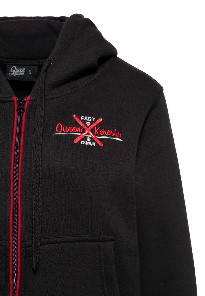 Queen Kerosin Kapuzensweatjacke «Fast & Curvy» Riesige Ersparnisse