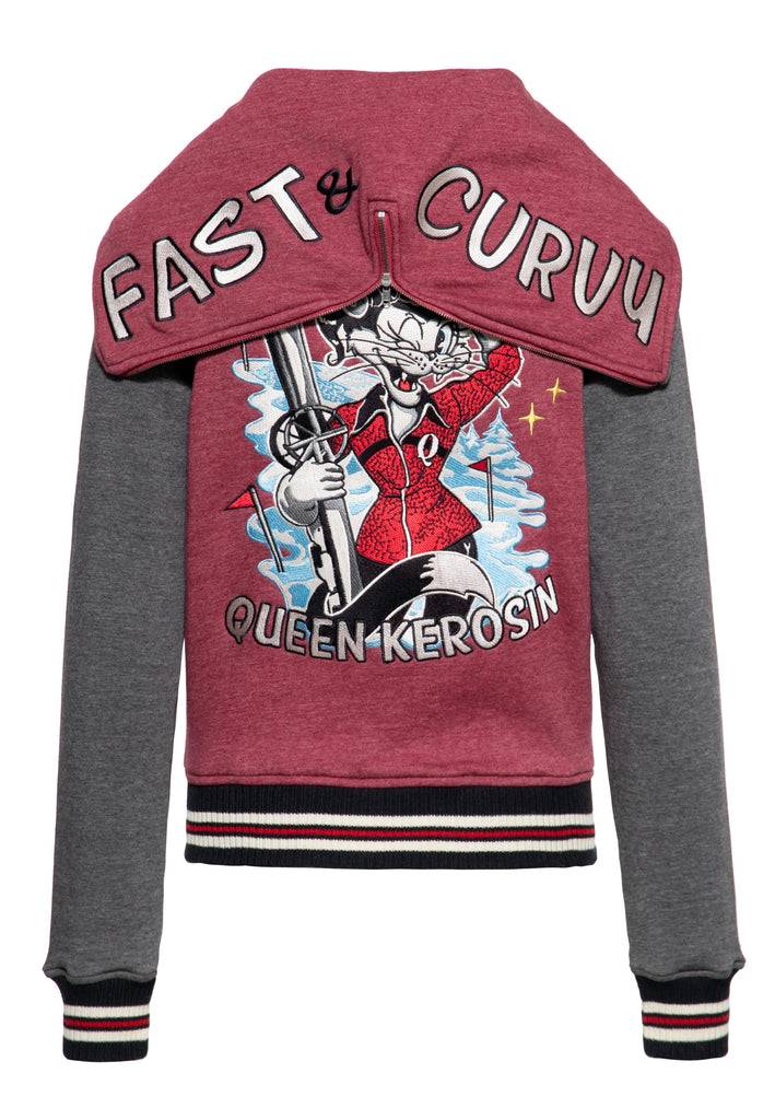 Queen Kerosin Collegejacke «Fast & Curvy» Tiefpreis
