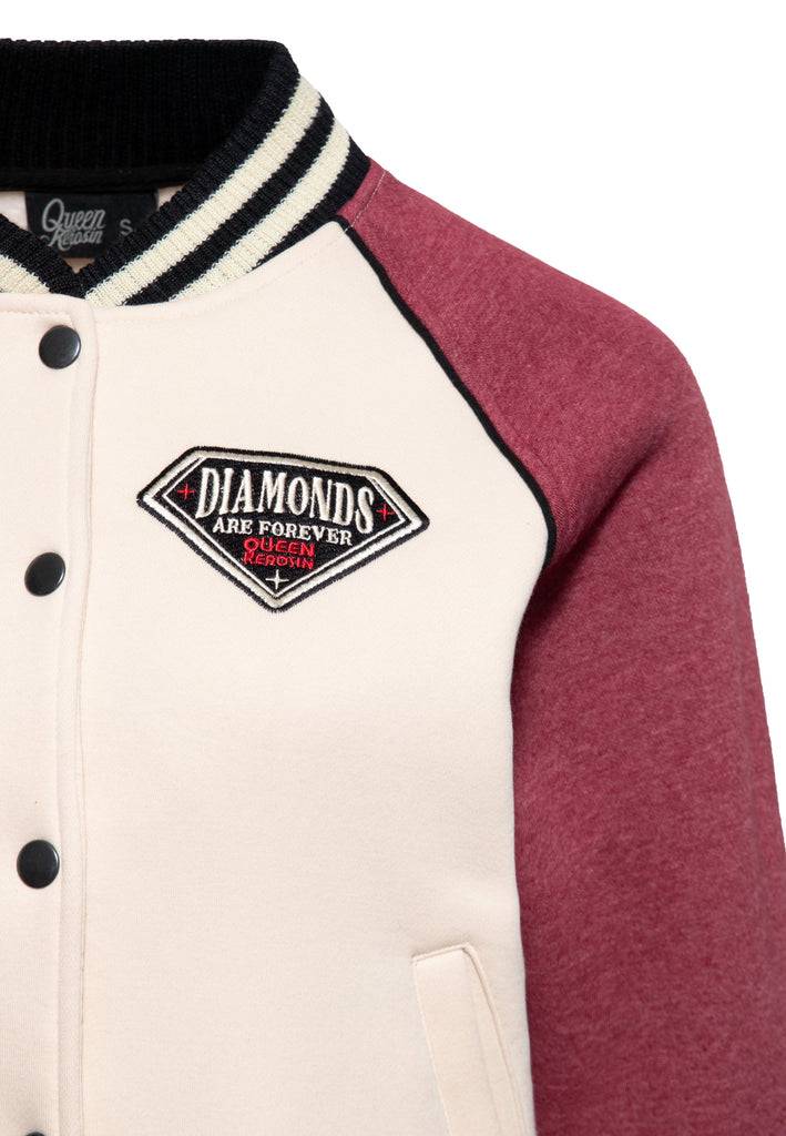 Queen Kerosin College Jacke «Diamonds» Neueste Stile