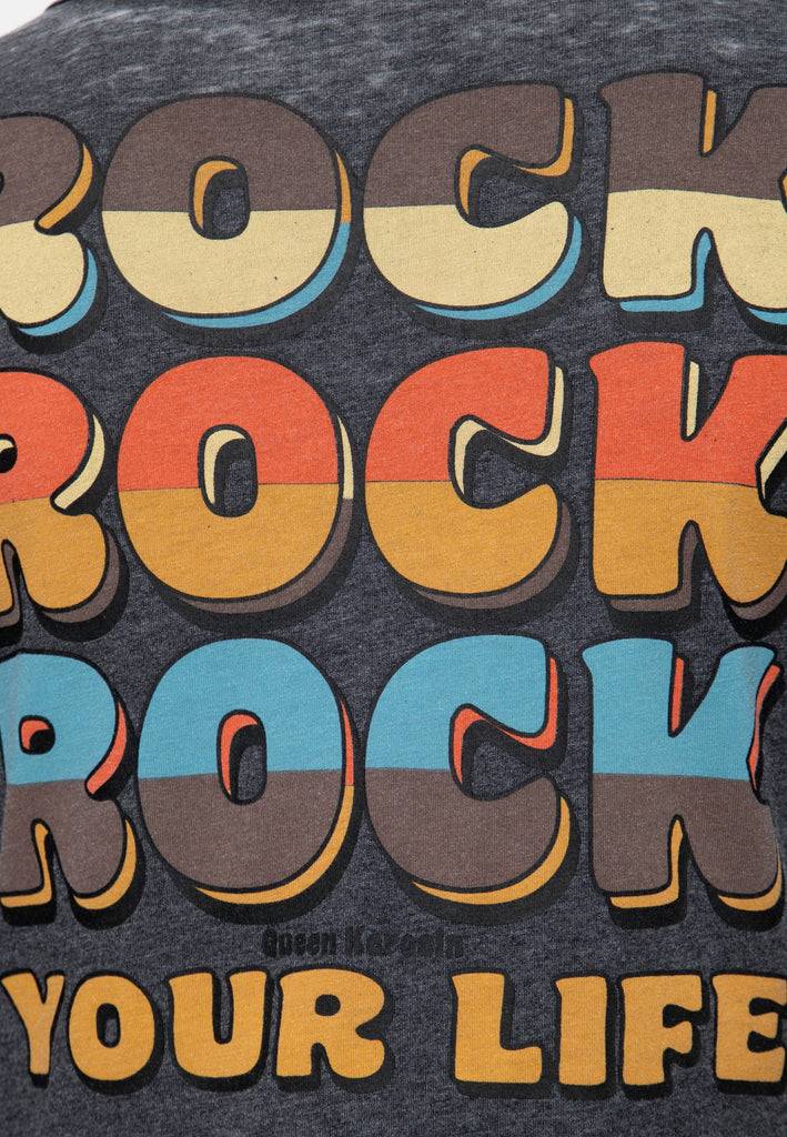 Queen Kerosin Enzym Wash Langarmshirt «Rock Your Life» Letzter Tag