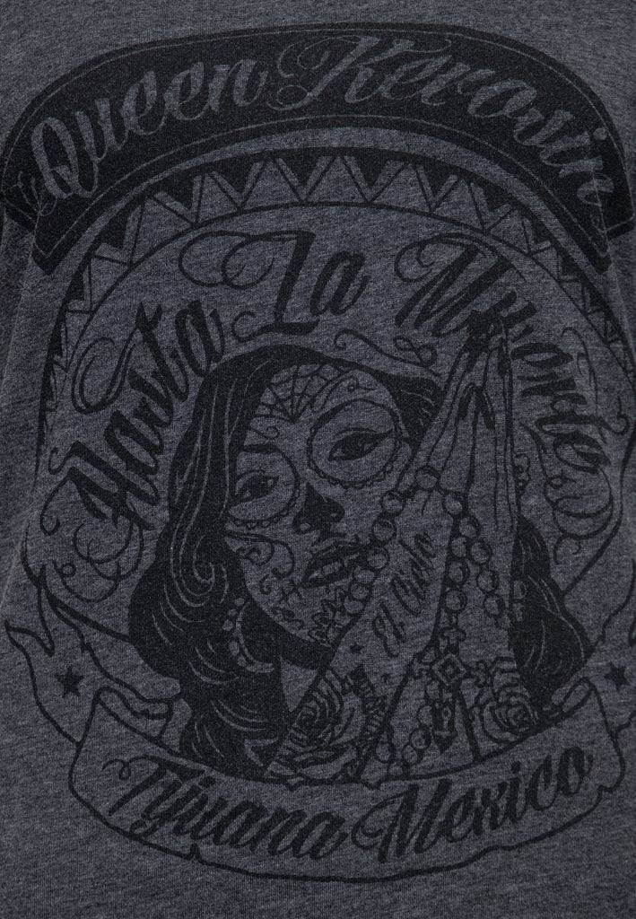 Queen Kerosin Enzym Wash T-Shirt «Hasta La Muerte» Zeitbegrenzte Promotion