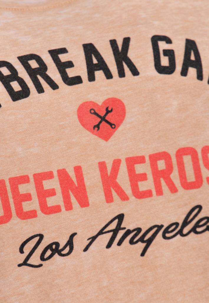 Queen Kerosin Enzym Wash T-Shirt «Heartbreak Garage» Bis zu 50% Rabatt