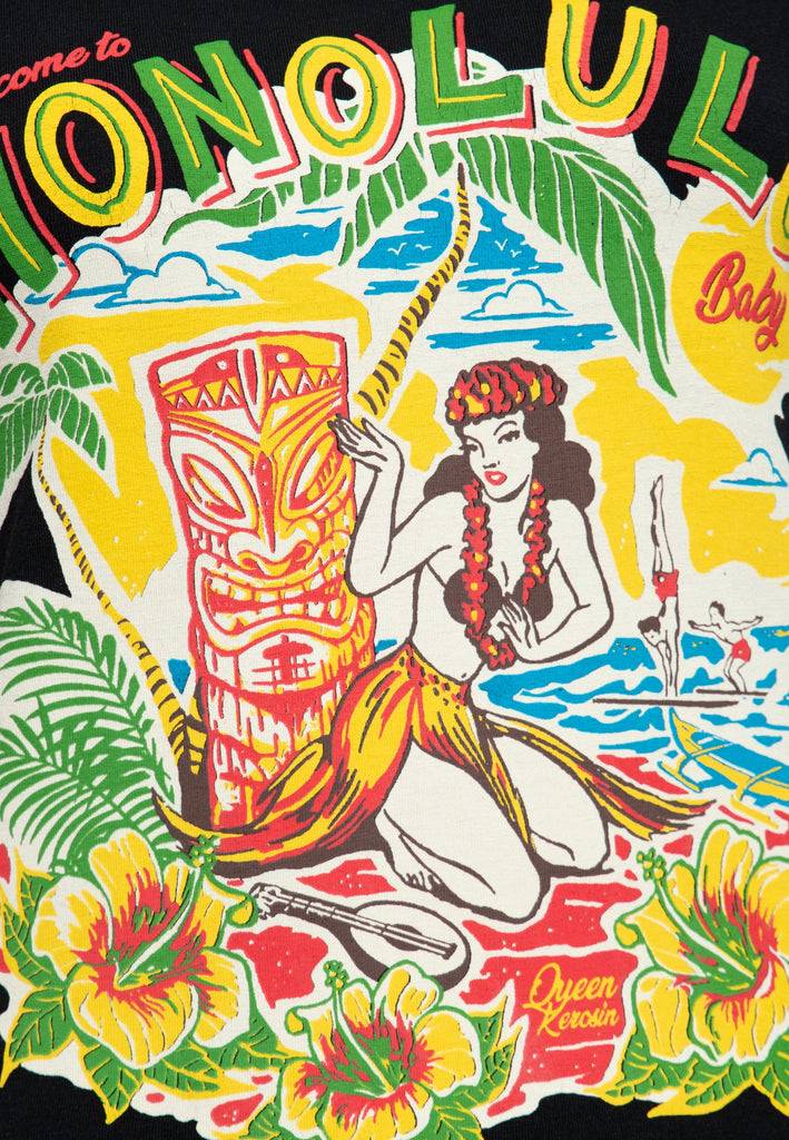 Queen Kerosin T-Shirt «Honolulu» Vierteljährliche Förderung