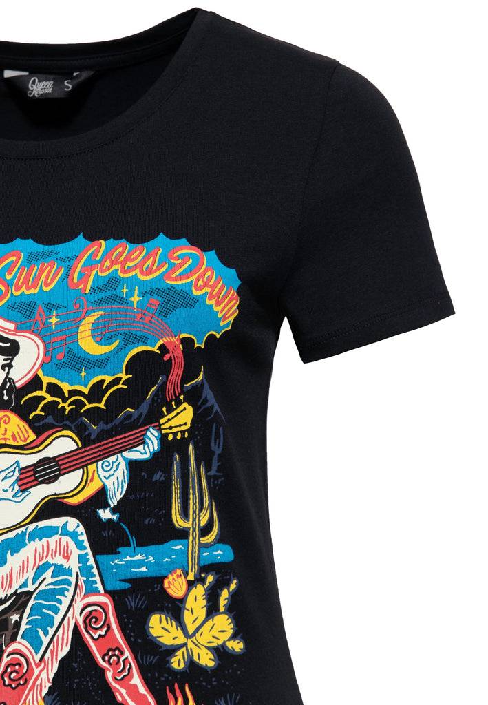 Queen Kerosin T-Shirt «When The Sun Goes Down» Discount Store für neue Produkte