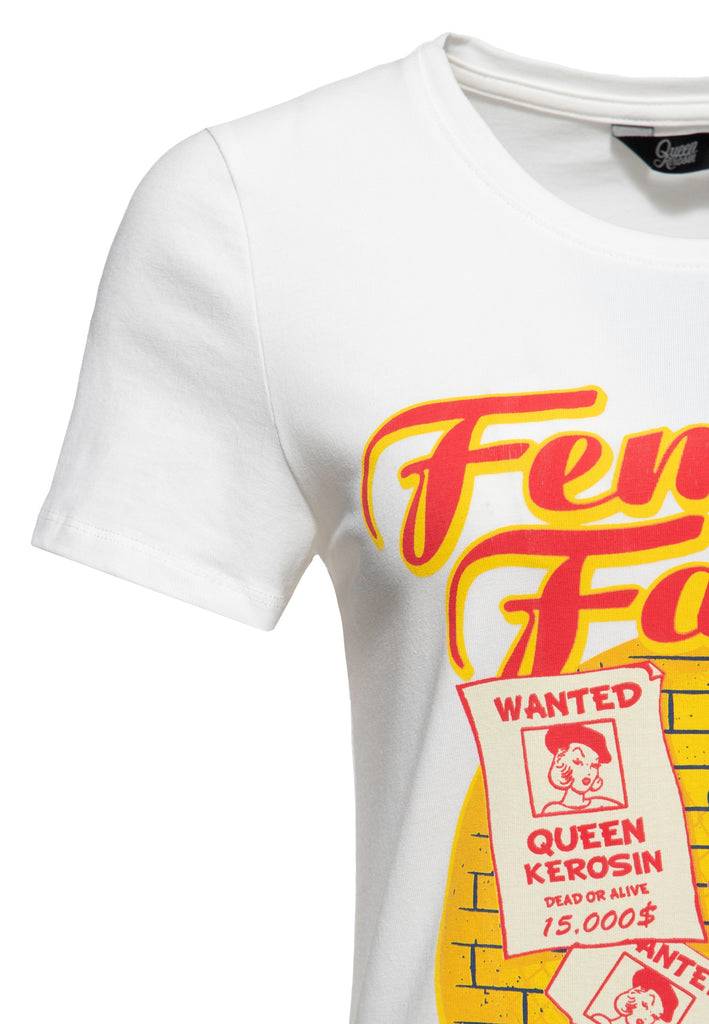 Queen Kerosin T-Shirt «Femme Fatale» 50% Rabatt mit kostenlosem Versand