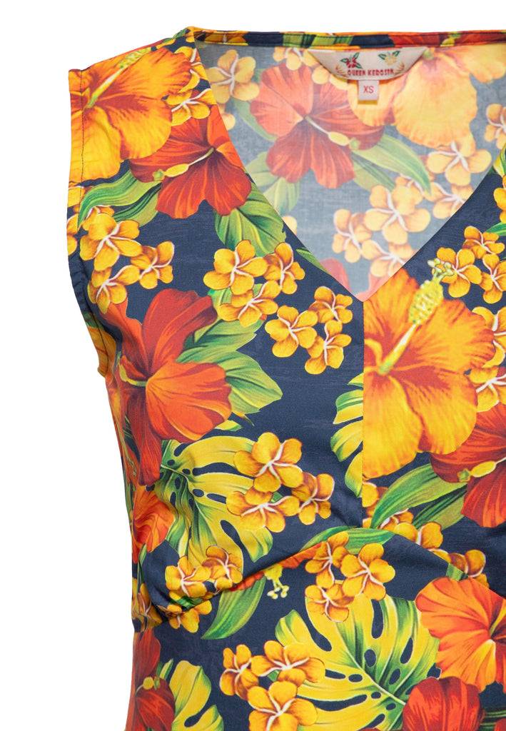 Queen Kerosin Swingkleid «Hibiskus» Begrenzt auf 3 Tage