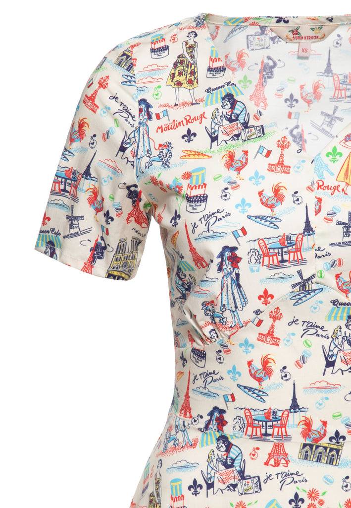 Queen Kerosin Swingkleid «Paris» 50% Rabatt für begrenzte Zeit