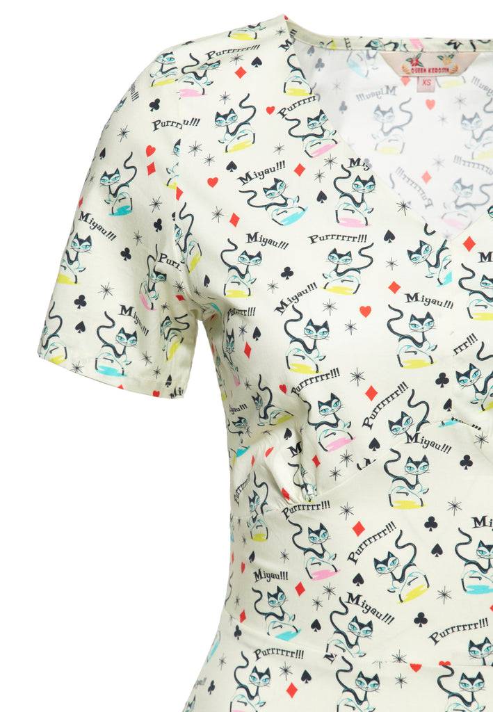 Queen Kerosin Swingkleid «Retro Cats» Rabatte dieses Monats