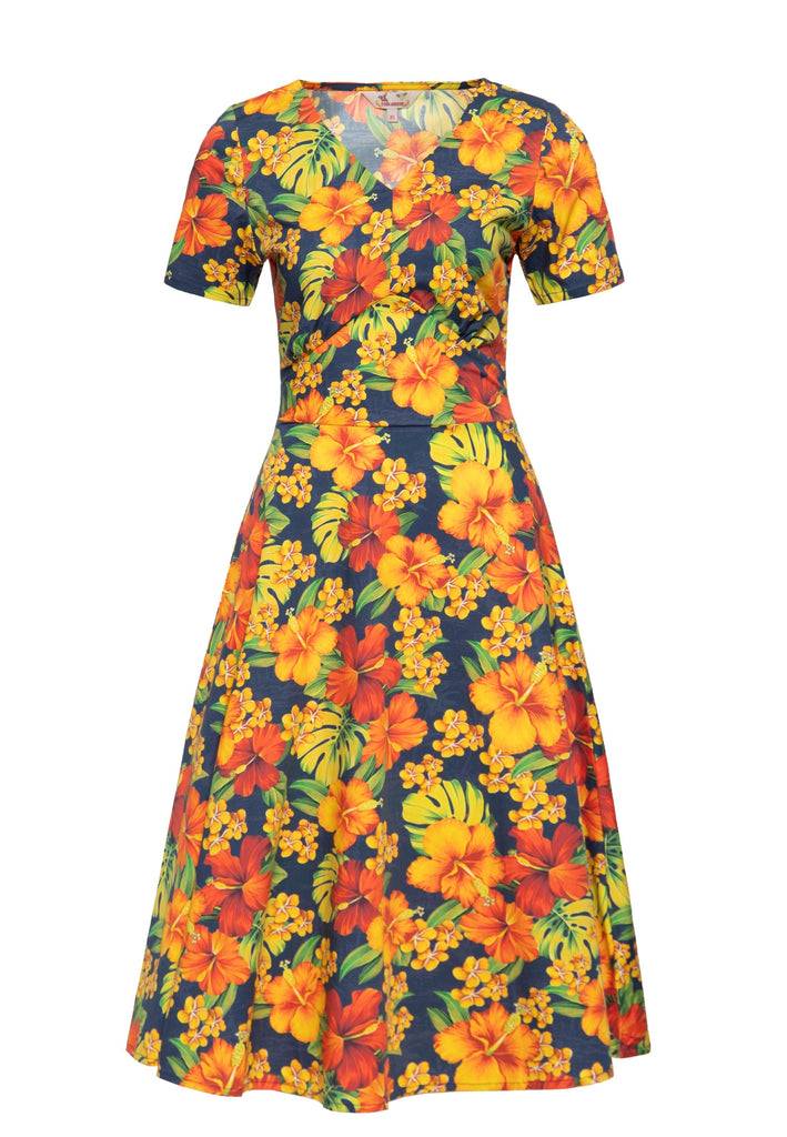 Queen Kerosin Swingkleid «Hibiskus» 2025
