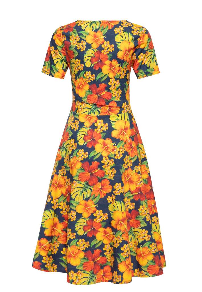 Queen Kerosin Swingkleid «Hibiskus» 2025