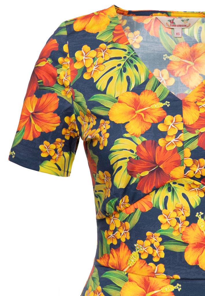 Queen Kerosin Swingkleid «Hibiskus» 2025