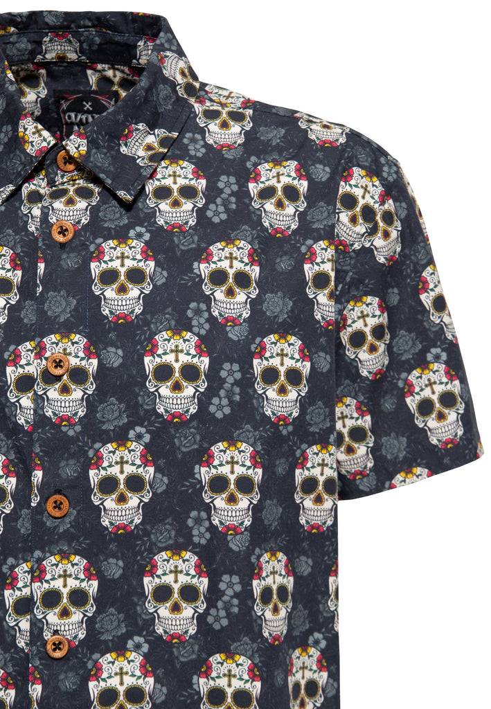 Queen Kerosin Hemd «Calavera» Angebote