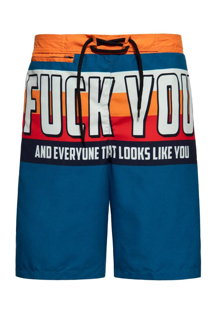 Queen Kerosin Badeshorts «Fuck You» Preisnachlass