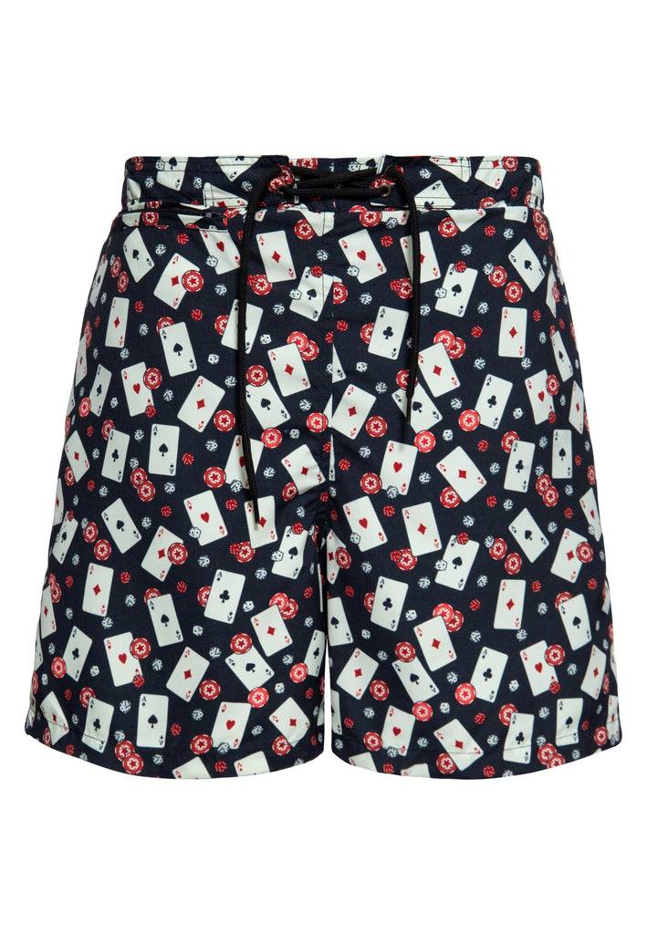 Queen Kerosin Badeshorts «Casino» Weihnachtsangebot