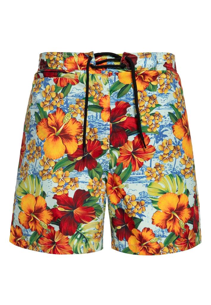 Queen Kerosin Badeshorts «Hibiscus» Vatertagsangebot