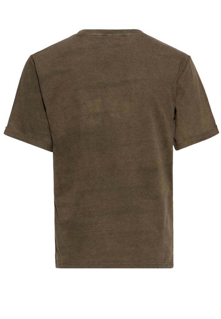 Queen Kerosin Acid-Washed T-Shirt «Grass, Beer & Boobs» Heißer Verkauf
