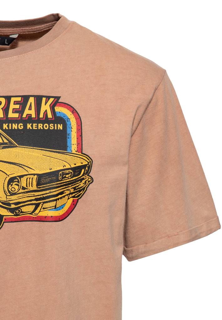 Queen Kerosin Acid-Washed T-Shirt «Speedfreak» Top Angebot