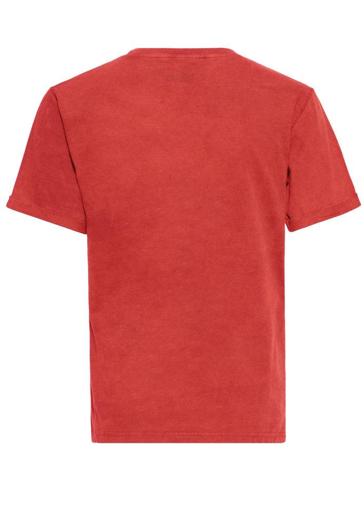 Queen Kerosin Acid-Washed T-Shirt «Don't Tread On Me» Neueste Mode