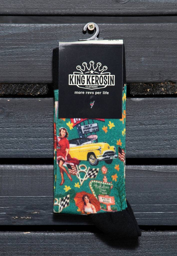 Queen Kerosin Socken «50s Flashback» Bis zu 60% Rabatt