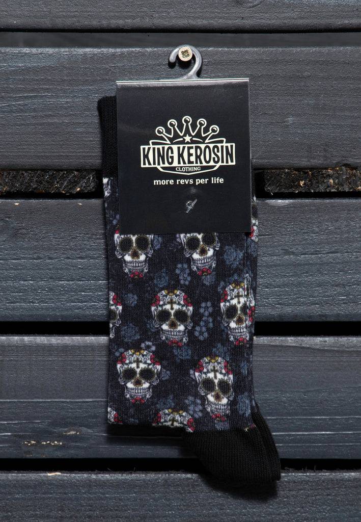 Queen Kerosin Socken «Sugar Skull» Bis zu 55% Rabatt