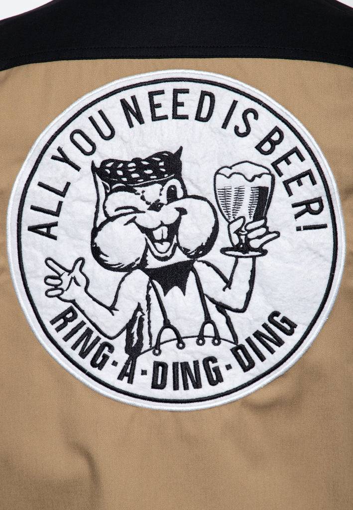 Queen Kerosin Workwear Kurzarm Hemd «All You Need is Beer» Clearance-Verkauf