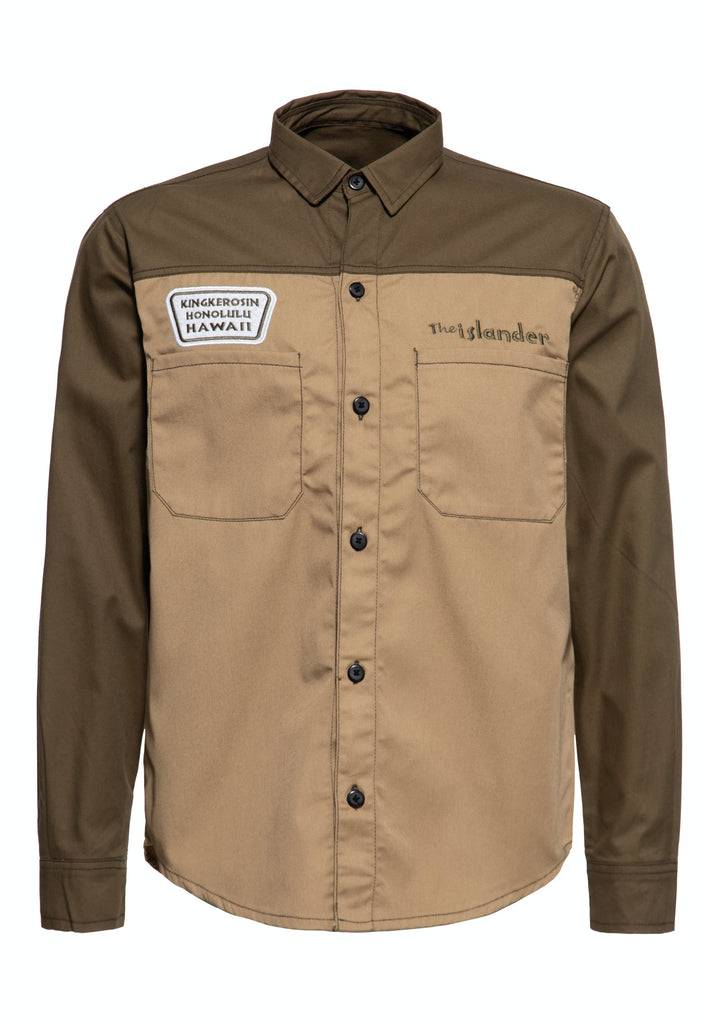 Queen Kerosin Workwear Hemd Langarm «The Islander» Kostenloser Versand international