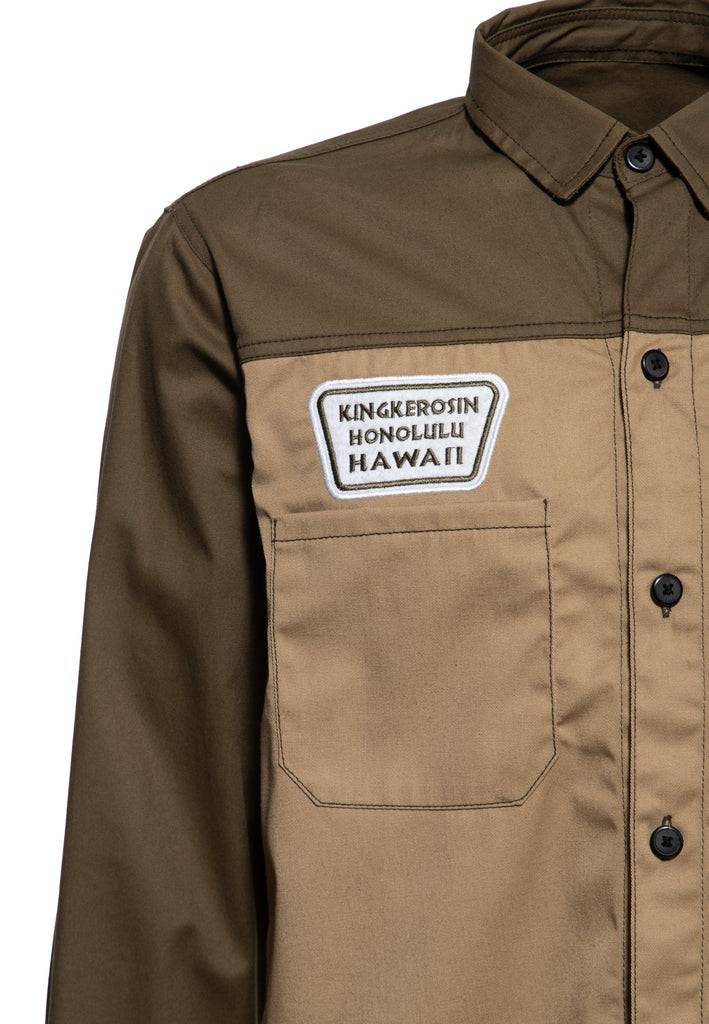 Queen Kerosin Workwear Hemd Langarm «The Islander» Kostenloser Versand international