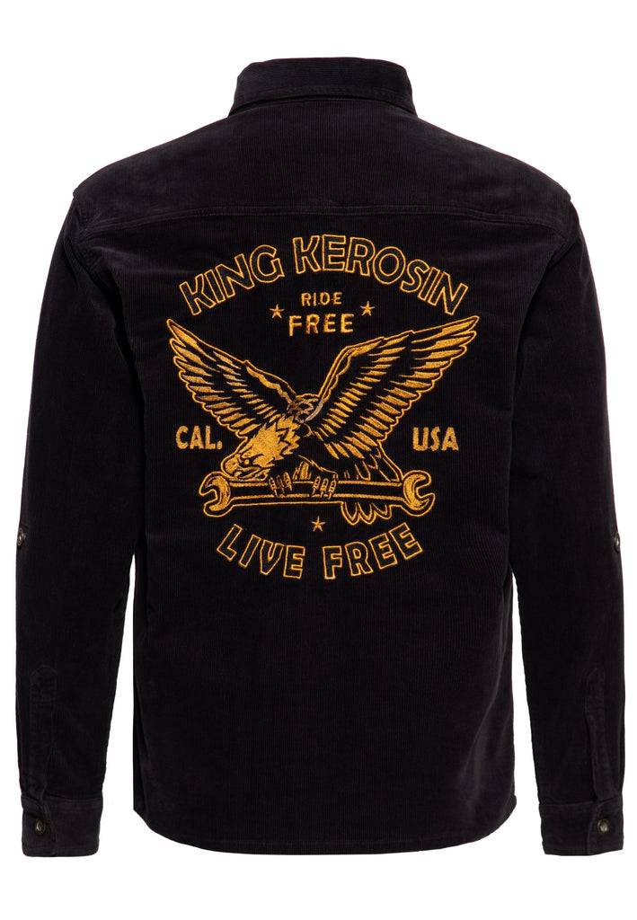 Queen Kerosin Workwear Hemd «Ride Free Live Free» Begrenzt auf 3 Tage