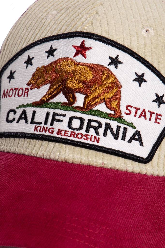 Queen Kerosin Trucker Cap mit Cord «California Bear» zollfrei