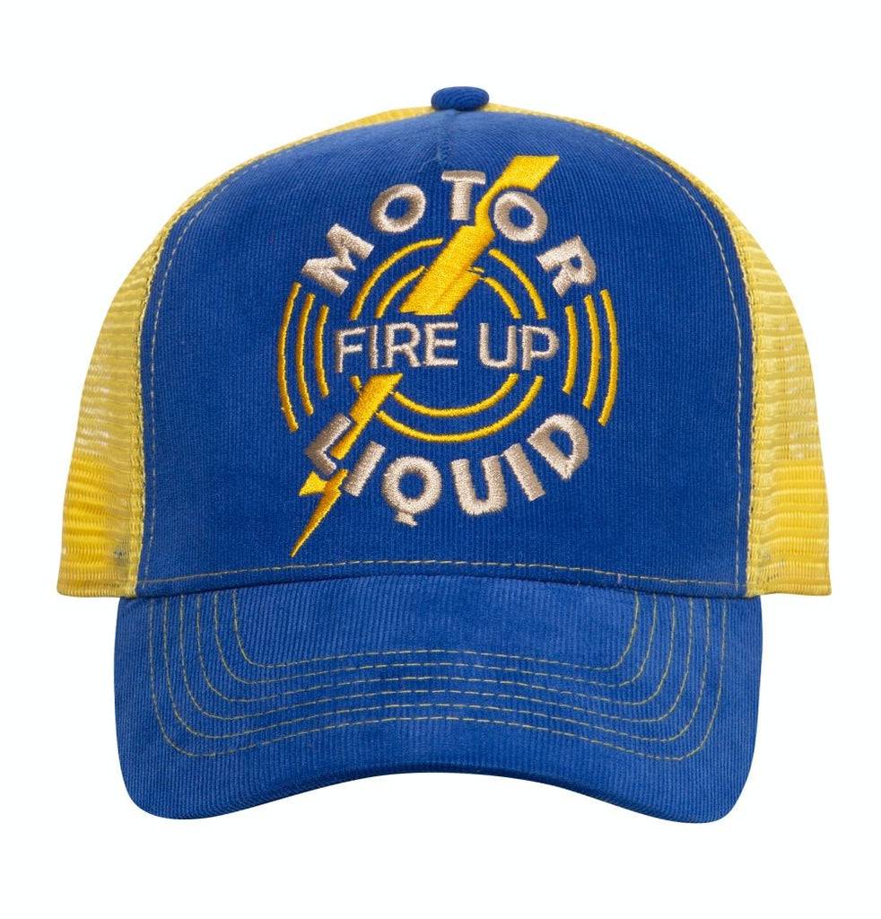 Queen Kerosin Trucker Cap aus Feincord mit kontrastierendem Mesh «Fire Up» Online