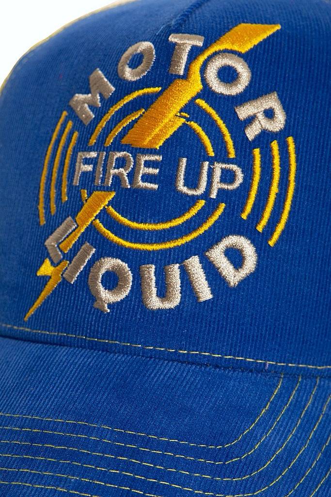Queen Kerosin Trucker Cap aus Feincord mit kontrastierendem Mesh «Fire Up» Online