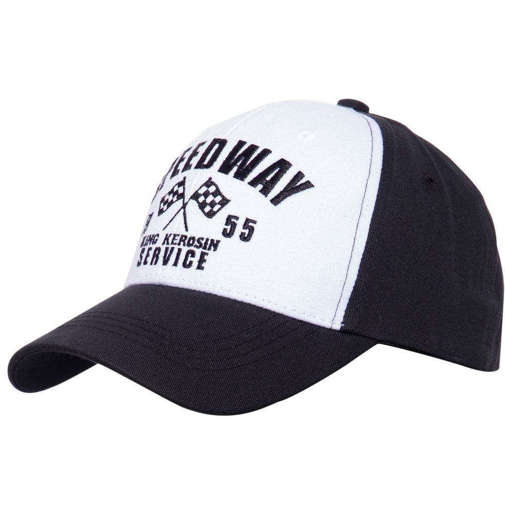 Queen Kerosin Baseball Cap mit Frontstickerei «Speedway» Hotsell