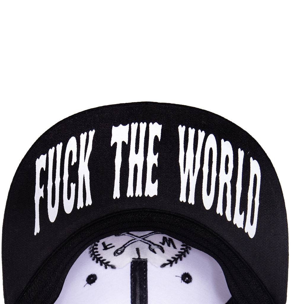 Queen Kerosin Snapback Cap mit Print auf der Schirmunterseite Gummizug «FTW» im Angebot