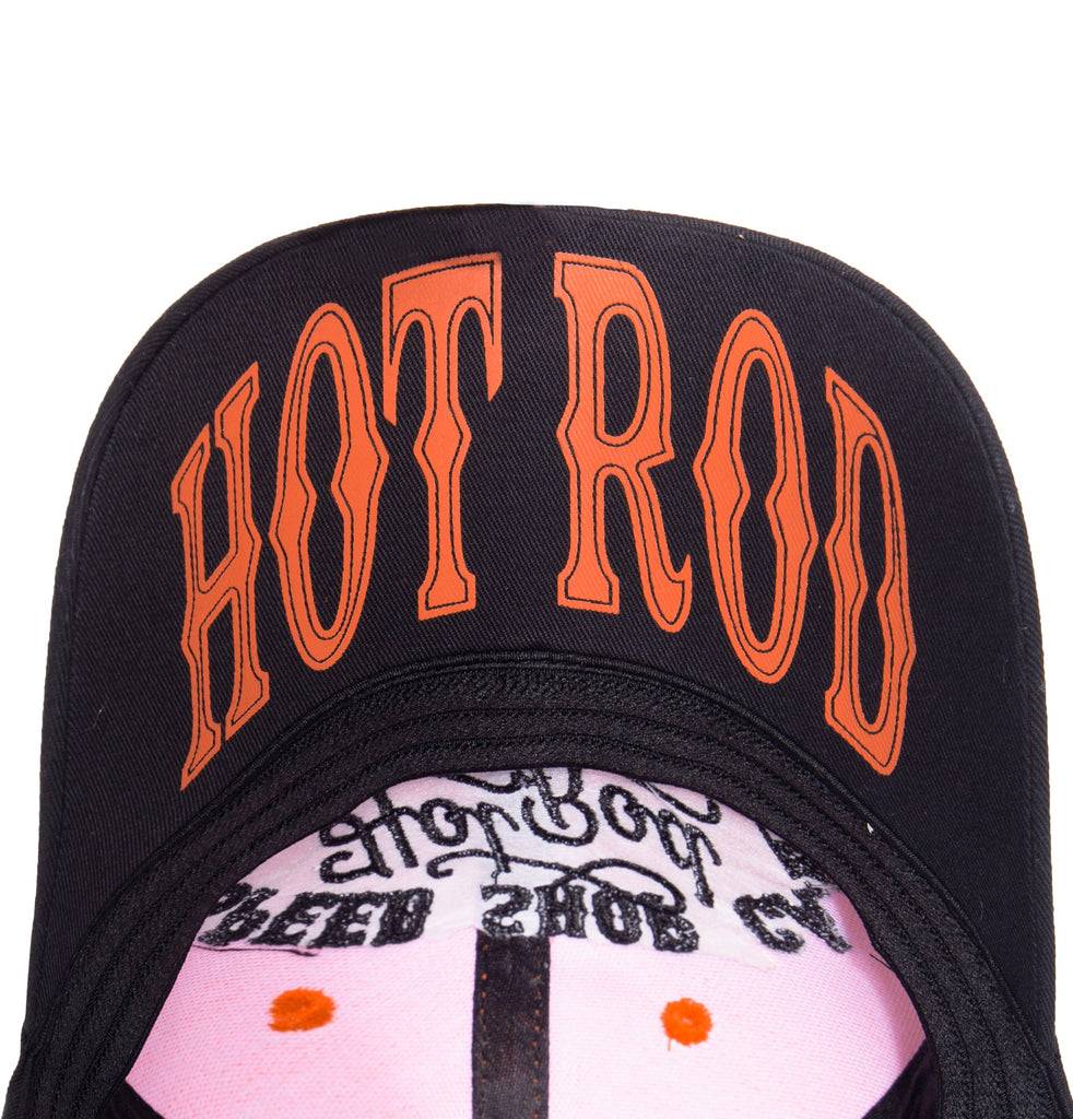 Queen Kerosin Baseball Cap mit Print auf der Schirmunterseite «Hot Rod» Schlussverkauf