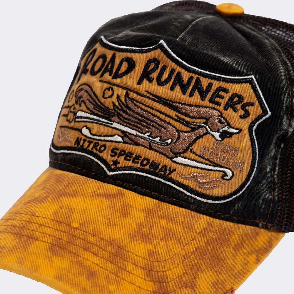 Queen Kerosin Trucker Cap im Used-Look «Road Runners» Günstiger Verkauf
