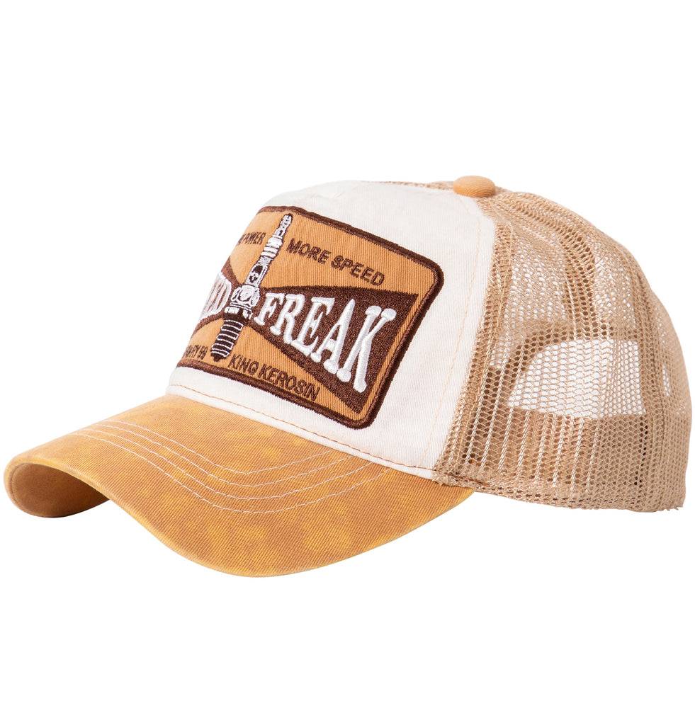 Queen Kerosin Trucker Cap in Used-Optik «Speed Freak» Fabrikpreis