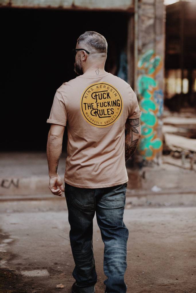 Queen Kerosin T-Shirt «Fuck The Fucking Rules» Saisonale Angebote