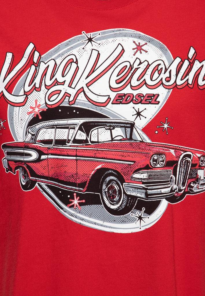 Queen Kerosin Print T-Shirt «Edsel» Räumungsverkauf