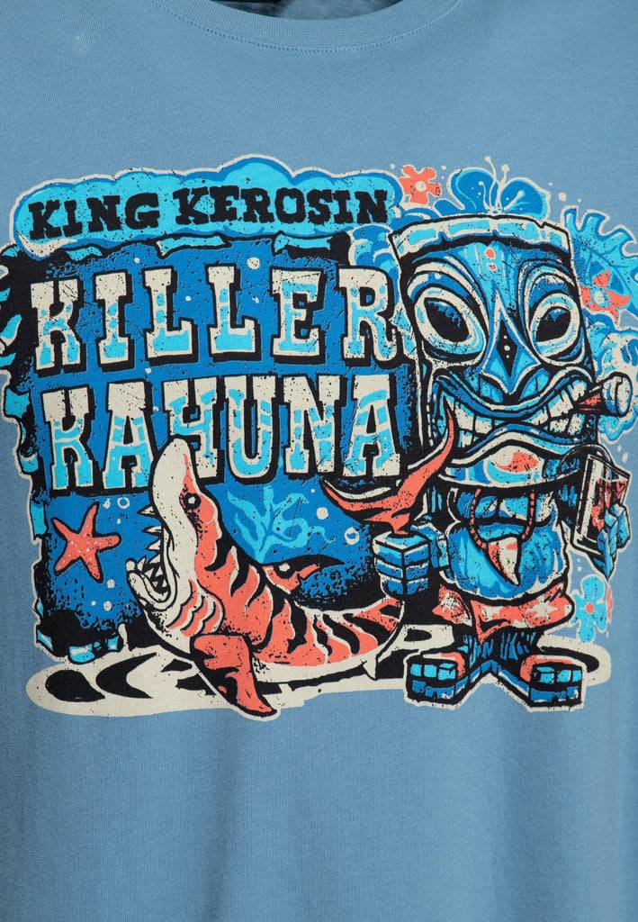 Queen Kerosin Print T-Shirt «Killer Kahuna» Sonderangebote