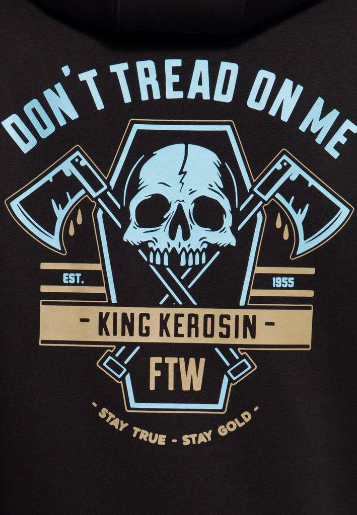 Queen Kerosin Basic Zip Hoodie «Don't Tread» Kostenlose Rückgabe