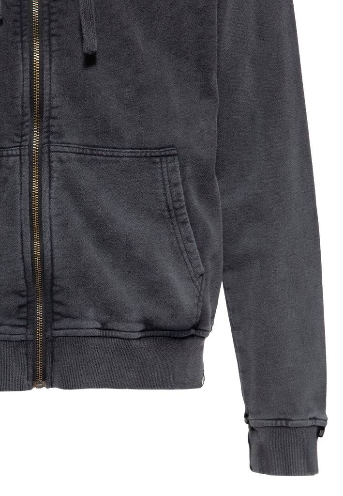 Queen Kerosin Acid washed Zip Hoodie «Psychedelic Custom Chopper» Letzte 2 Tage