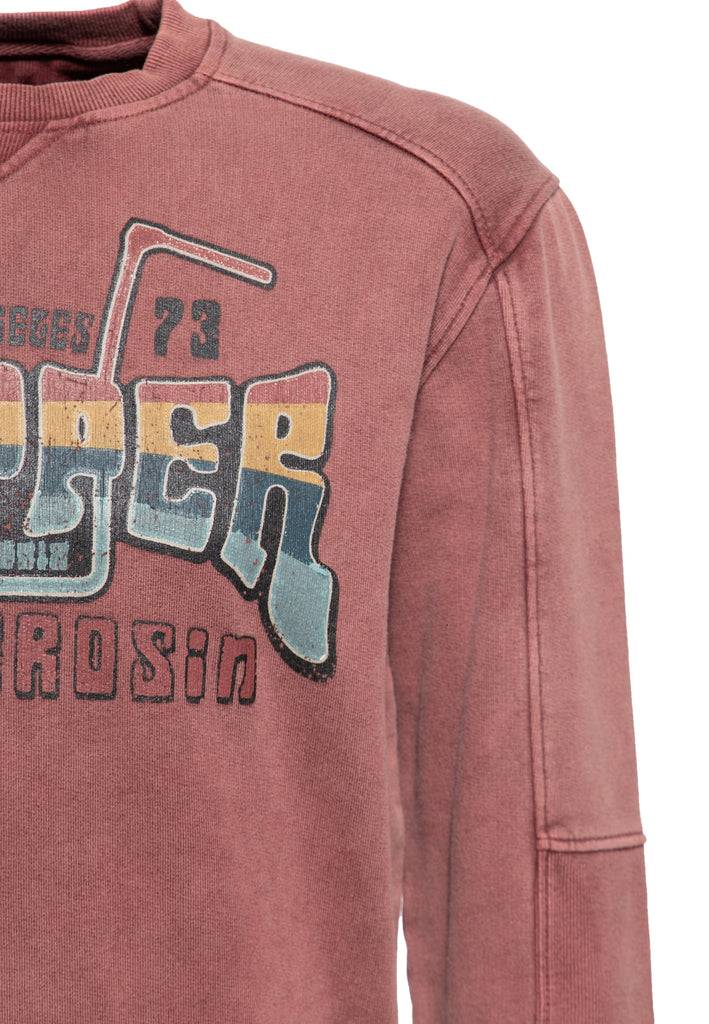 Queen Kerosin Acid Washed Pullover «Chopper 1973» Letzter Tag