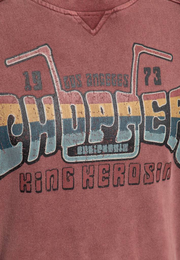 Queen Kerosin Acid Washed Pullover «Chopper 1973» Letzter Tag