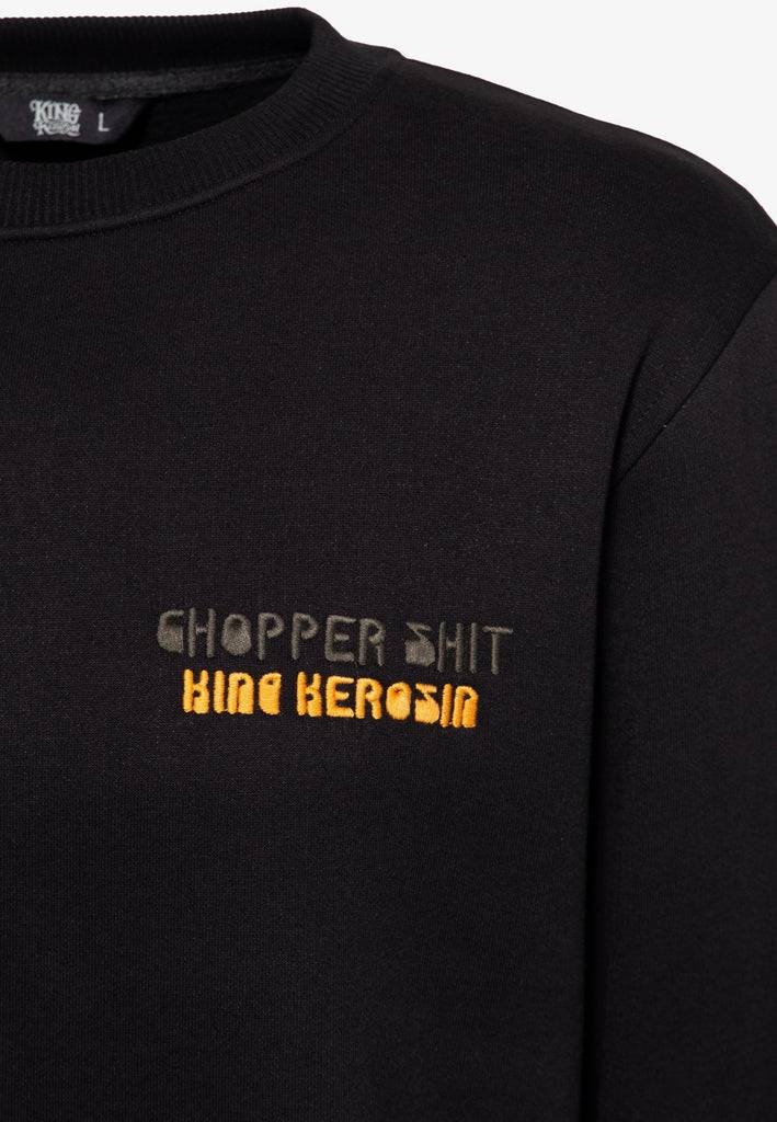 Queen Kerosin Longsleeve Sweater «Chopper Shit» Bis zu 60% Rabatt